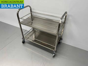 HCB inox Chariot de service 2 étages 95 cm Restauration, Verzenden