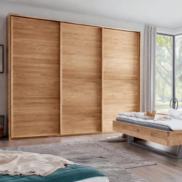 Forestales Oakside Massief Eikenhout Zweefdeur Kledingkast 3, Huis en Inrichting, Nieuw