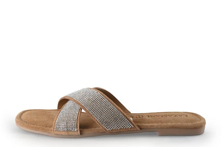 Lazamani Slippers in maat 42 Zilver, Kleding | Dames, Schoenen, Overige kleuren, Zo goed als nieuw, Slippers, Verzenden