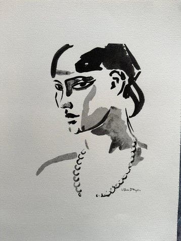 Kees Van Dongen (1877-1968) - Jeune fille brune, Antiek en Kunst