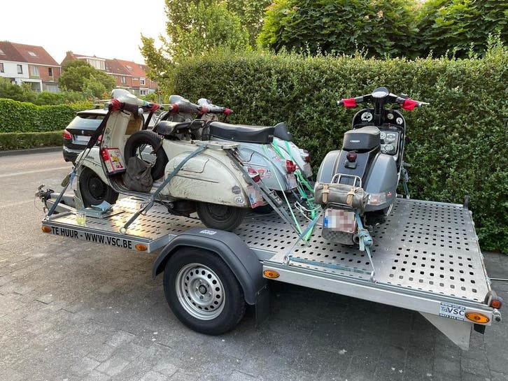 Te huur: zelf uw Vespa of scooter vervoeren, Auto diversen, Aanhangers en Bagagewagens, Gebruikt, Ophalen