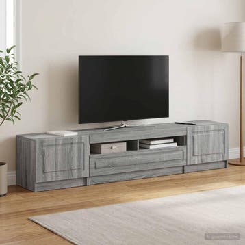 vidaXL 5-delige LED TV-kast Grijs Sonoma Bewerkt hout, Verzenden