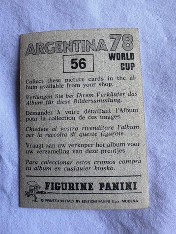 1978 Panini World Cup Mario Kempes - 1 Sticker - Good (GD)
