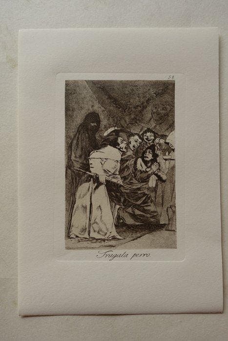 Francisco De Goya (1746-1828) - Caprichos Blatt #58, Antiquités & Art, Antiquités | Autres Antiquités