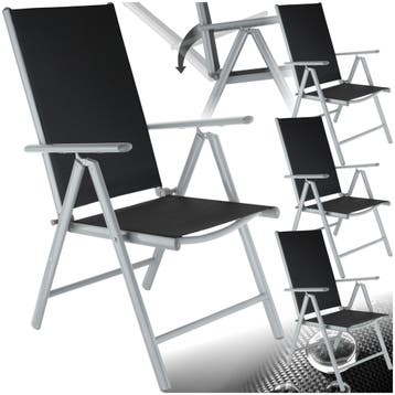 Opvouwbare tuinstoelen met verstelbare rugleuning, gaas, Verzenden, Nieuw