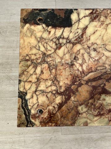 Middentafel - Messing, Marmer - Marmeren blad met warme