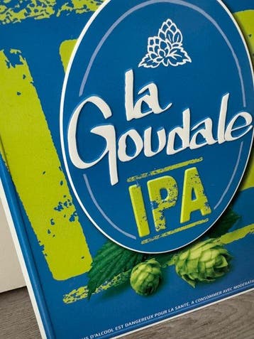 La Goudale IPA – Metalen bier reclamebord in reliëf -