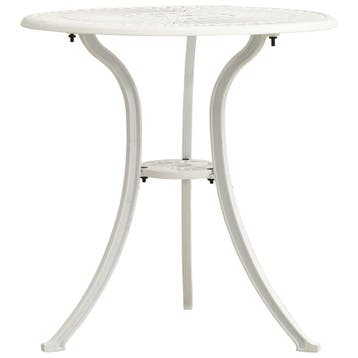 vidaXL Tuintafel 62x62x65 cm gietaluminium wit, Tuin en Terras, Verzenden, Nieuw