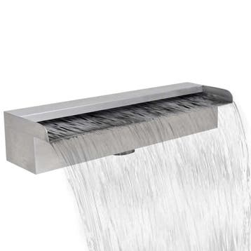 vidaXL Zwembadwaterval rechthoekig 45 cm roestvrij staal, Verzenden