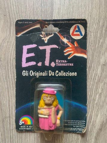 E.T. - Lot of 3 vintage toys (1982 ) - in original packaging
