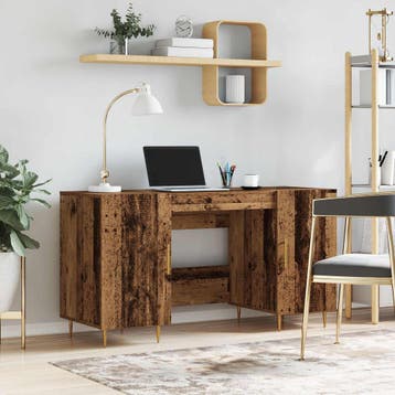 vidaXL Bureau Oud hout Bewerkt hout 140 x 50 x 75 cm, Huis en Inrichting, Verzenden, Nieuw