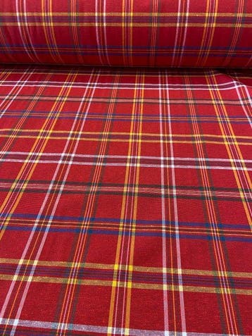 Tartan en mélange de coton teint dans le fil, double-face en