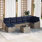 vidaXL Bankstel met kussen 5 pcs poly rattan, Verzenden, Nieuw