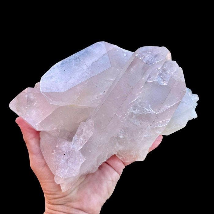 Grote sculpturale groep heldere kwarts uit Arkansas – gratis, Collections, Minéraux & Fossiles