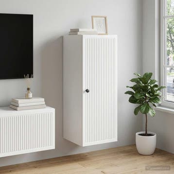 vidaXL Wandkast Wit 33 x 34,5 x 90 cm Bewerkt hout, Verzenden
