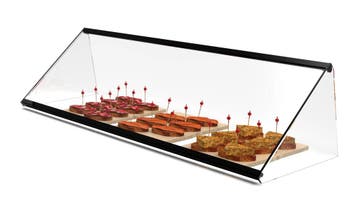 Vitrine | Zwart | Neutraal | 1120x330x240(h)mm SAYL, Verzenden, Nieuw in verpakking