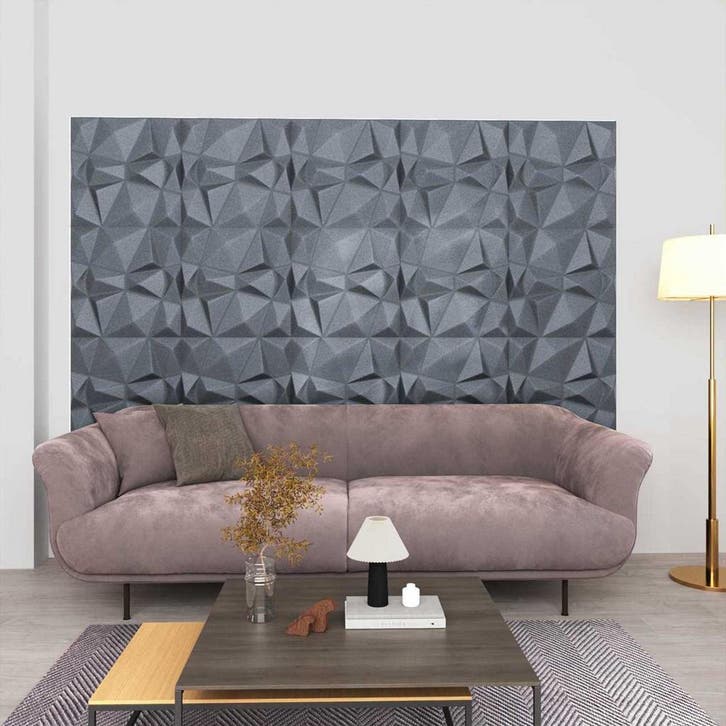 vidaXL Wandpanelen 24 pcs Diamond Grijs 50 x 50 cm XPS, Doe-het-zelf en Bouw, Platen en Panelen, Nieuw, Verzenden