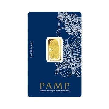 5 gram - Goud .999 - PAMP, Switzerland, 5 grams 9999 Gold