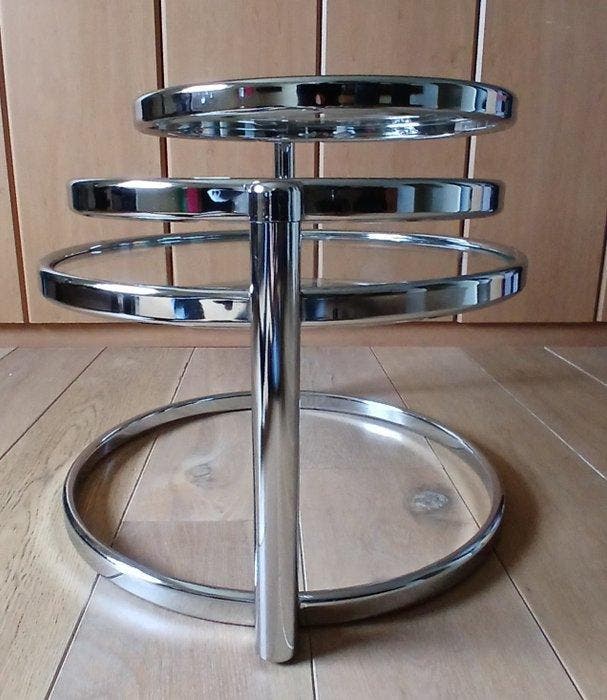 Salontafel - Glas, Metaal - Salontafel vervaardigd van, Antiek en Kunst, Kunst | Designobjecten