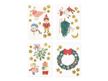 Kerst Raamsticker 40st, Verzenden