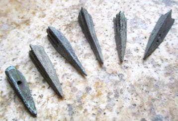 Grec antique mycénien Bronze Arrowhead Collection - 28 mm