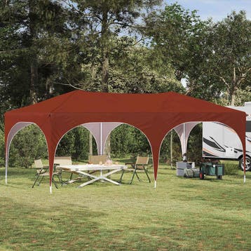 vidaXL Pop-up Feesttent 575 x 288 x 245 cm Terracotta Oxford, Verzenden, Nieuw