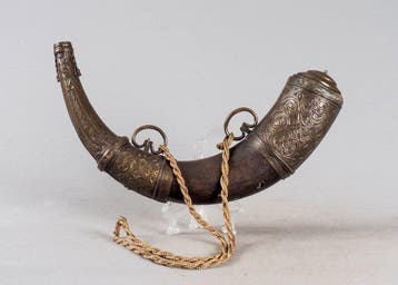 Set van 2 antieke kruithoorns – 19e eeuw - Barutluk - North, Antiek en Kunst