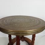 Bijzettafel - Met golvende gedraaide poten - Hout -