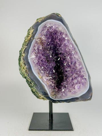 Quality amethyst on custom stand - unique quality piece