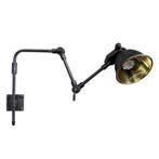 Wandlampen Messing Wand Leeslamp Adair GU10 Antiek Zwart, Verzenden