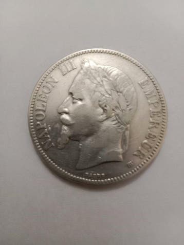 Frankrijk. Napoléon III. 5 Francs 1867-BB, Strasbourg