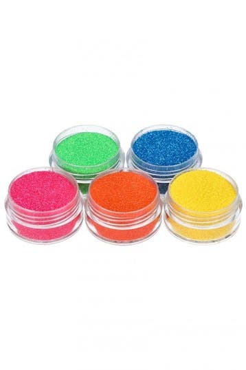 Gekleurde Glitter Tattoo Set Neon 5st, Verzenden, Nieuw