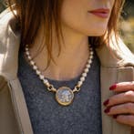 Halsketting - 14 karaat Geel goud - 14K goud Zuidzee, Nieuw