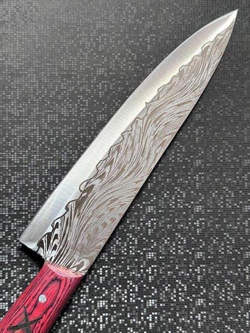 Custom Hand-Forged Premium Chefs Knife - Tafelmes - Staal,