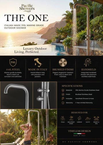 Industrial Fontein - Pacific Showers The One luxe