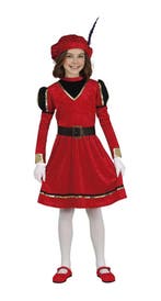 Pietenpak Jurk Kind Rood/Goud, Verzenden