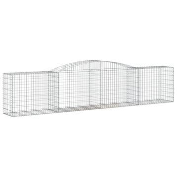 vidaXL Schanskorf gewelfd 400x50x80/100 cm gegalvaniseerd, Verzenden, Nieuw