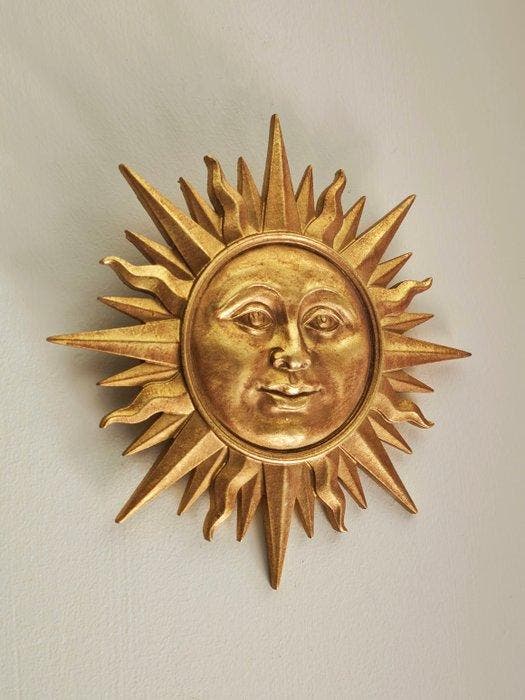 Wanddecoratie - Europa - Muurmedaillon Gouden Zon, Antiek en Kunst, Curiosa en Brocante