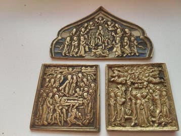 Reis-icoon - brons,emaille