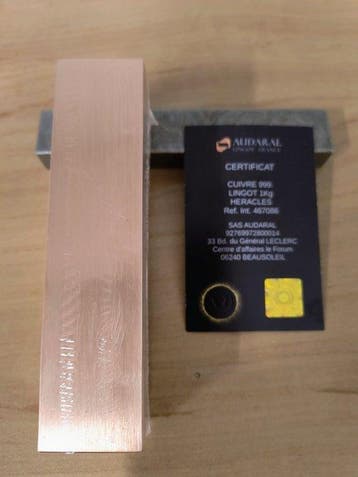 1 kilogram - Koper .999 - Heracles Audaral France -