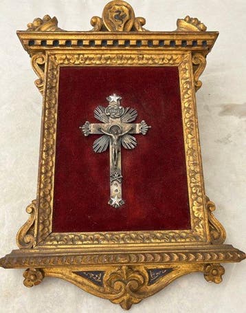Wandbord - .813 zilver - Wandcrucifix