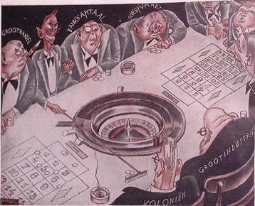 Kapitalisme afgebeeld als Straperlo op spotprent (Lithos), Antiek en Kunst, Verzenden