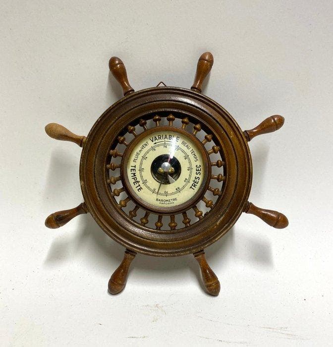 Marine barometer (2) - Bois, Laiton, Antiquités & Art, Curiosités & Brocante