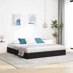 vidaXL Ottoman Bedframe met opslag Zwart 160 x 200 cm, Verzenden, Nieuw