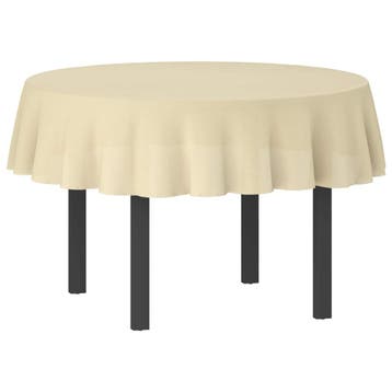 vidaXL Tafelkleed 5 st Rond Crèmewit Ø 140 cm, Huis en Inrichting, Verzenden, Nieuw