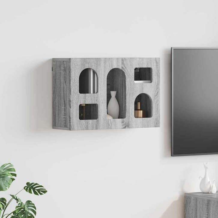 vidaXL Hangkast met plank Grijs Sonoma 60 x 20 x 40 cm, Huis en Inrichting, Kasten | Overige, Nieuw, Verzenden