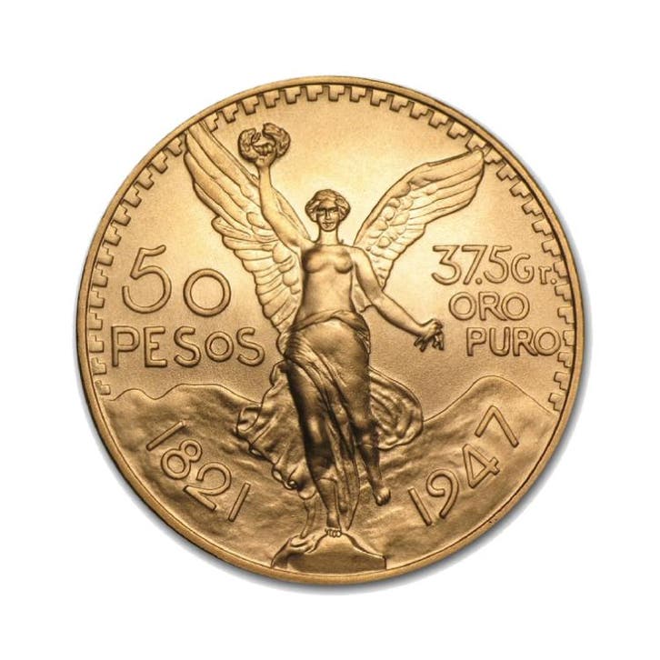 Gouden 50 pesos munt Mexico, Timbres & Monnaies, Métaux nobles & Lingots