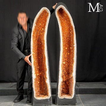 Uitzonderlijke Madeira citrien met een vurige oranje