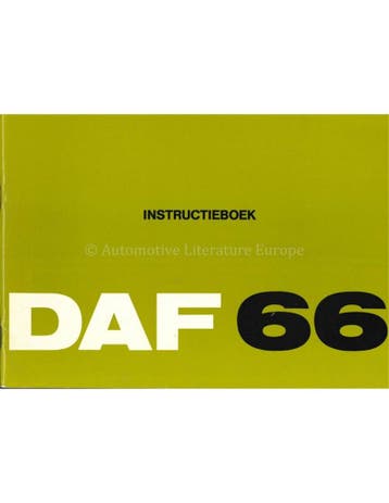 1972 DAF 66 INSTRUCTIEBOEKJE NEDERLANDS, Ophalen of Verzenden
