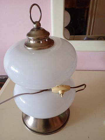 mid century - Tafellamp - Glas